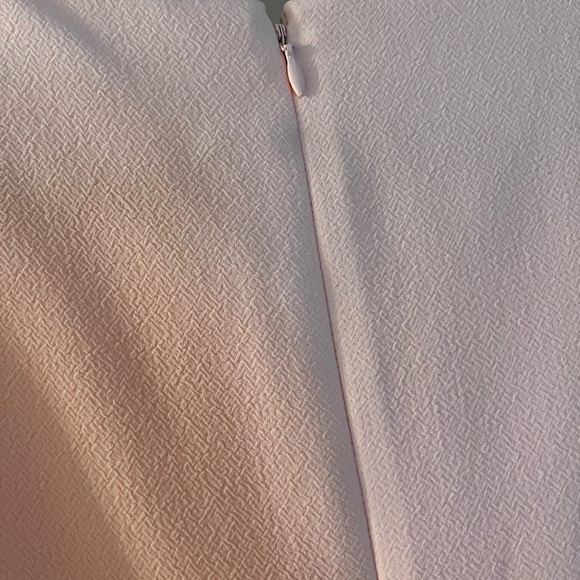 ELIZAJ Ella Ruffle Cascade Crepe Sheath Dress In Blush - Picture 9 of 14